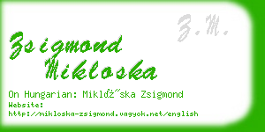 zsigmond mikloska business card